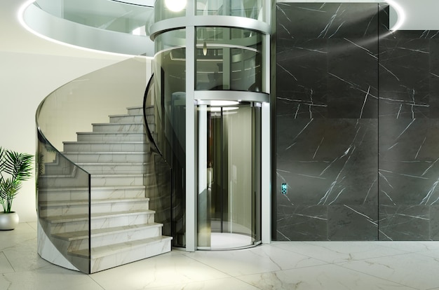 modern elevator interior