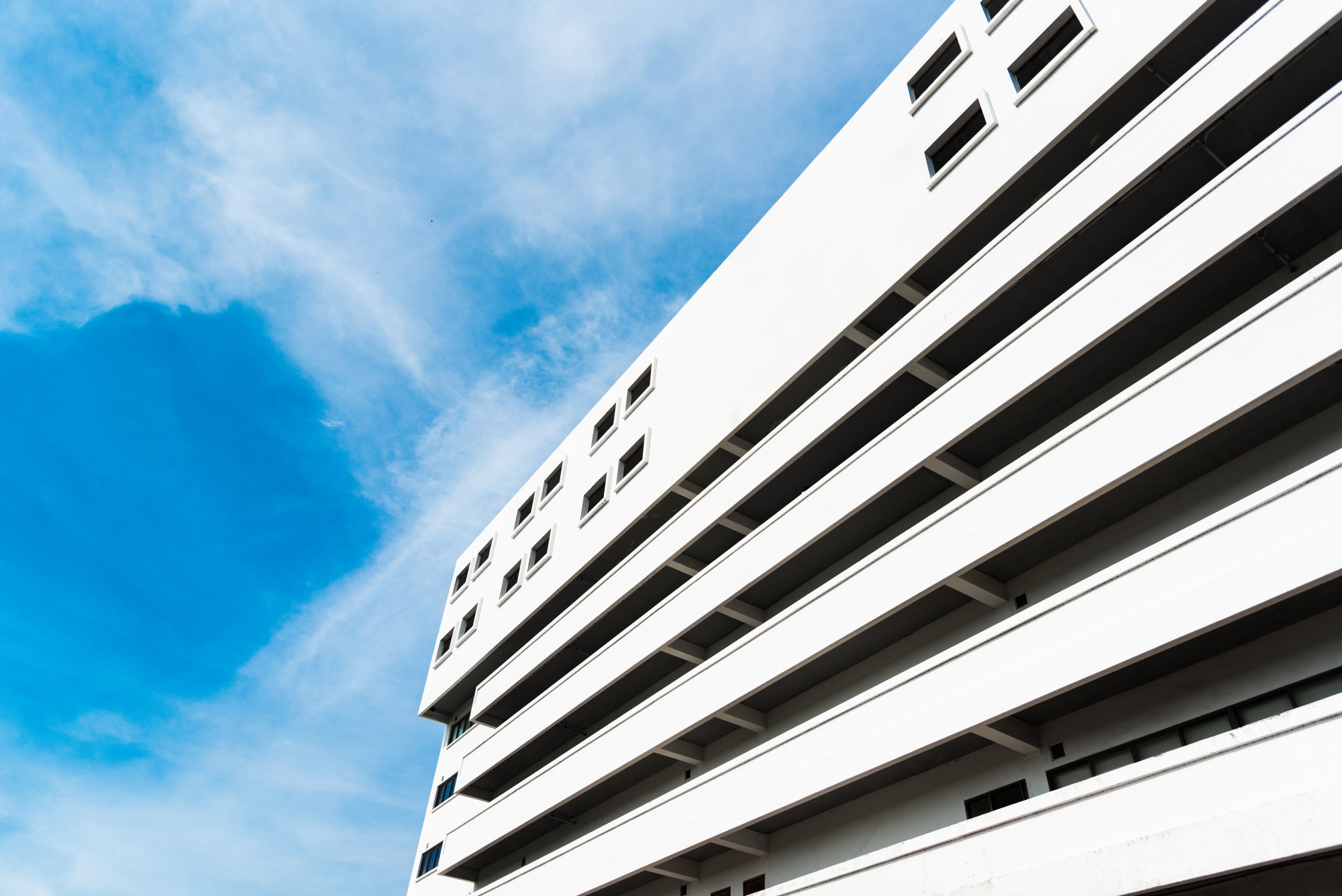 modern hospital housing complex urban