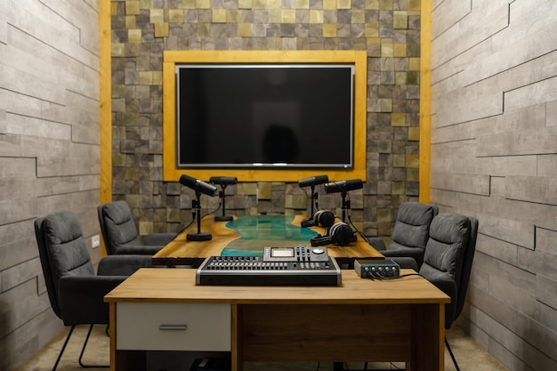 radio broadcasting studio interior